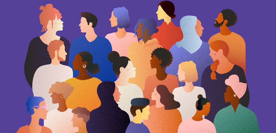 graphic of many different people