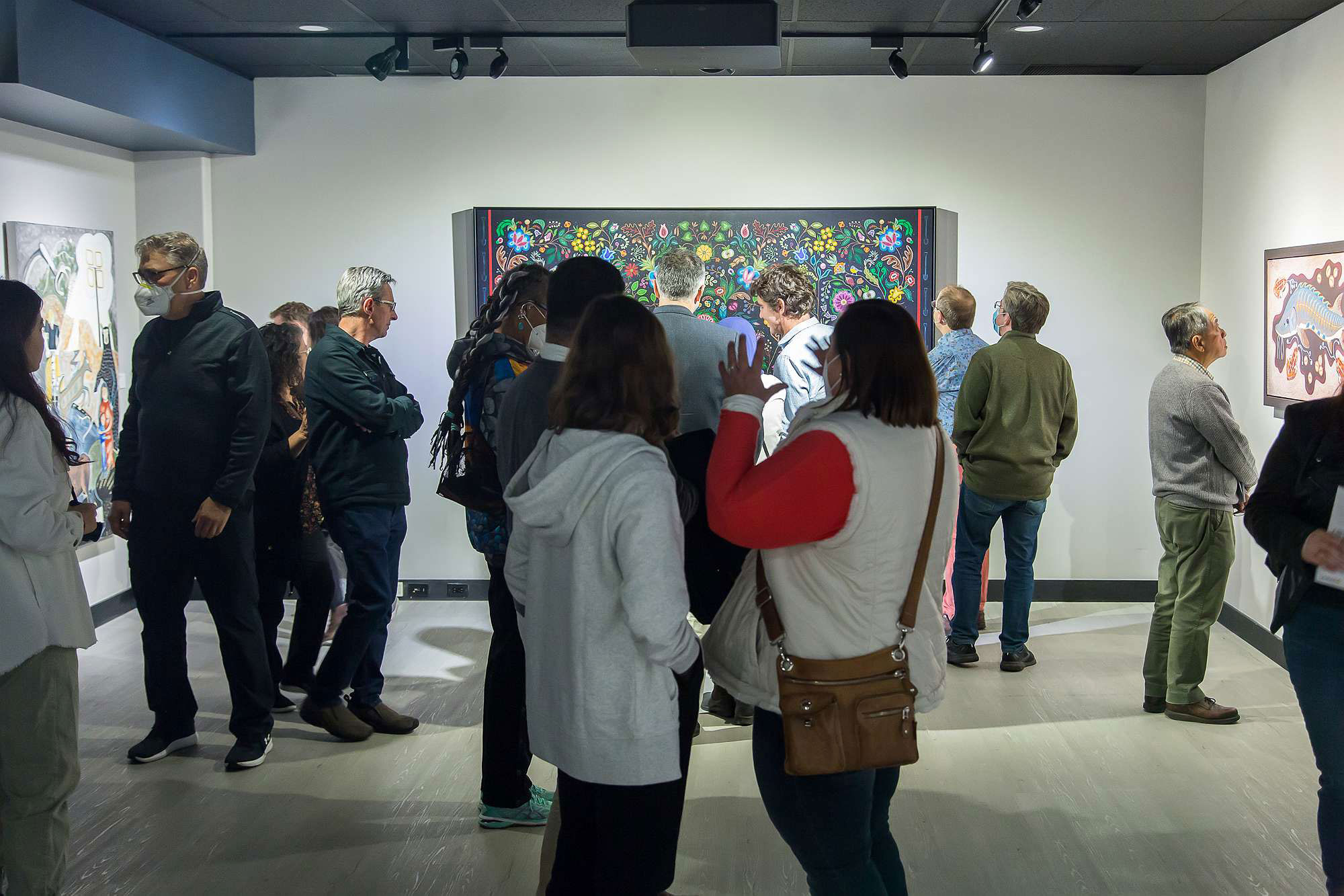 Guests at Christi Belcourt reception