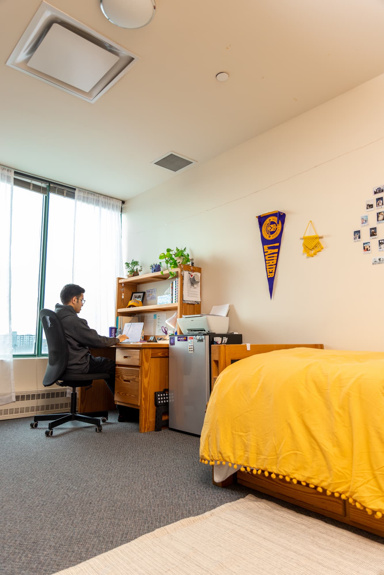 Single room in residence, Brantford campus