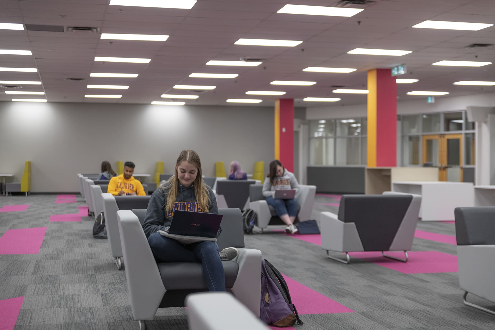 Study space in One Market on the Brantford campus