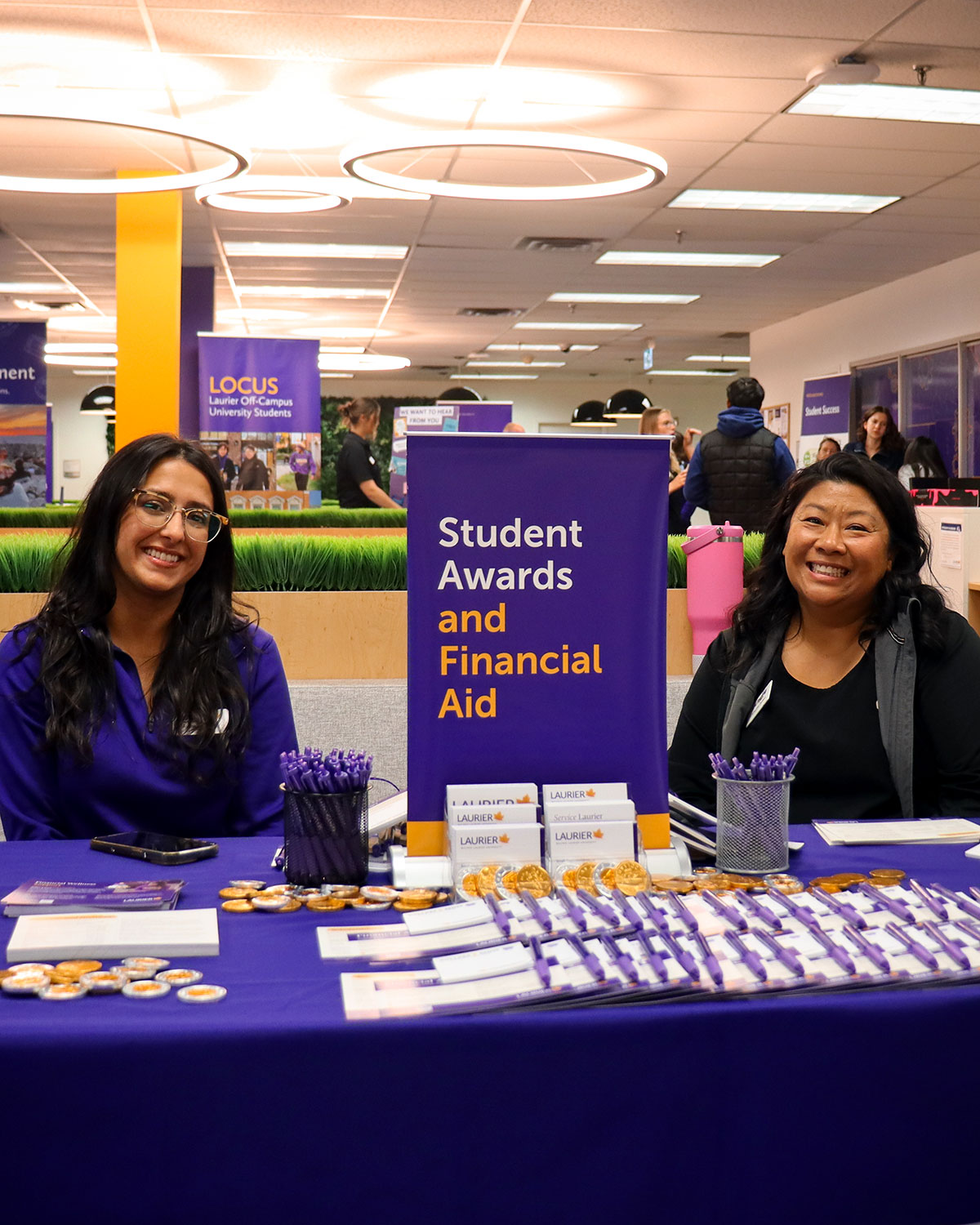 Student Awards team at Milton Open House