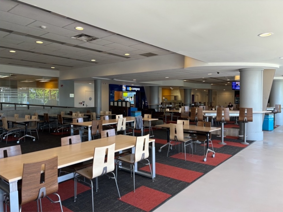 Groups of large tables in an open space