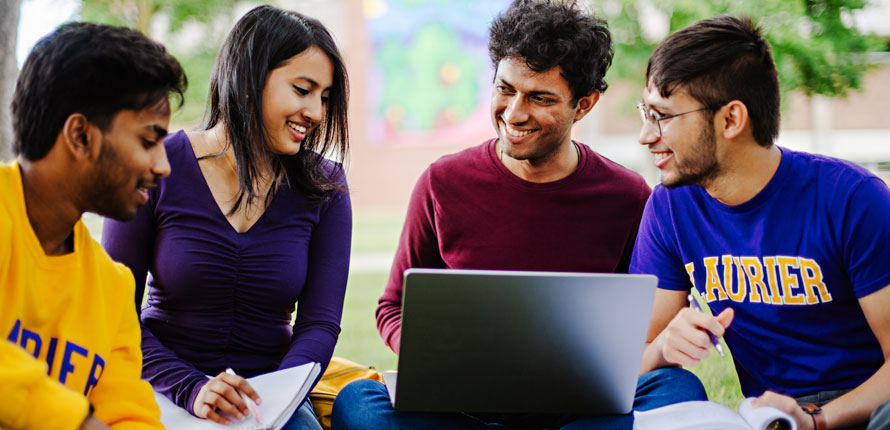 international students studying outside