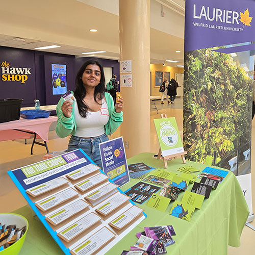 Fair Trade booth on campus
