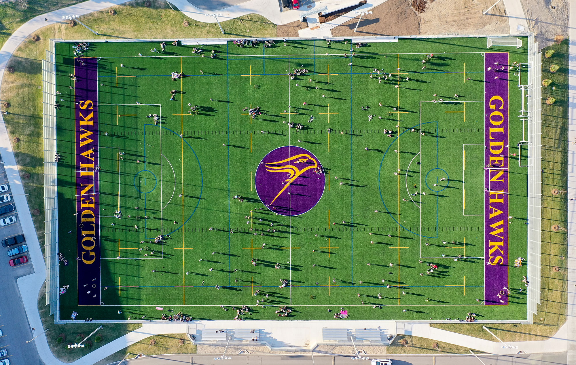 alumni field birds eye view