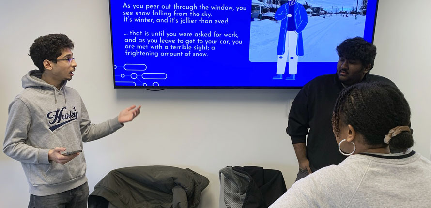 UXD students presenting