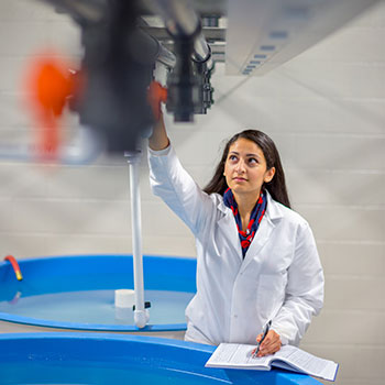 woman working with machine