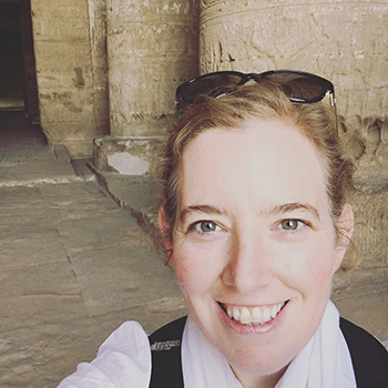 Zoe McQuinn (BA ’98) is living her dream working at the soon-to-open Grand Egyptian Museum