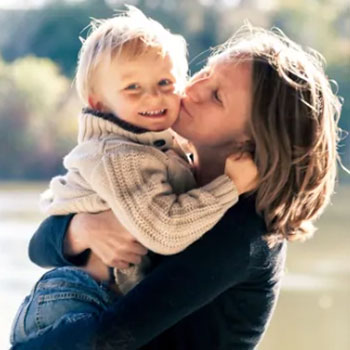 Janet McLaughlin and son Sebastian