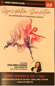 Cover of concert program featuring Kira Omelchenko