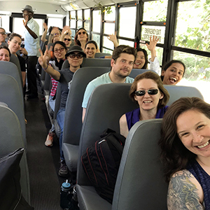 Students on a bus