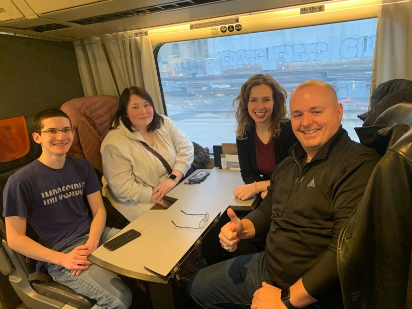 MBA Case Team on the train to Montreal