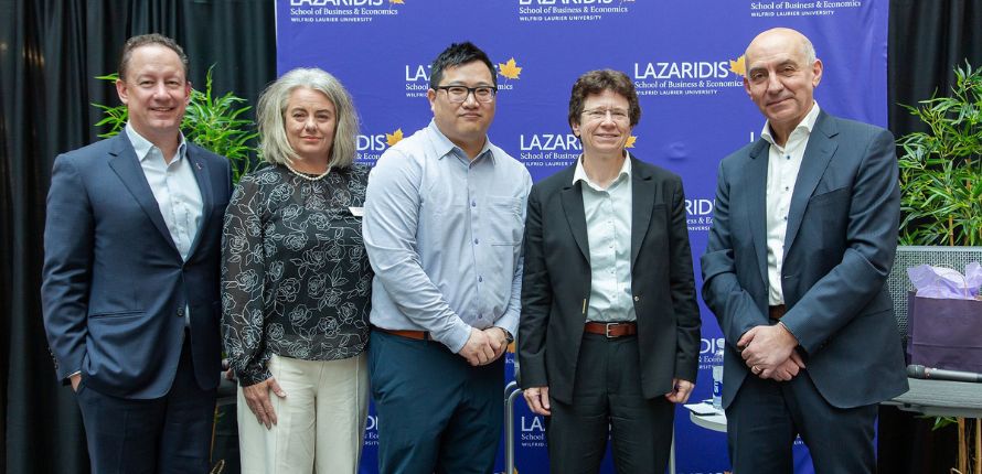 From left to right: Dean Kyle Murray, Christine Neill, Jeff Chan, Jennifer Hunt, and Pedro Antunes