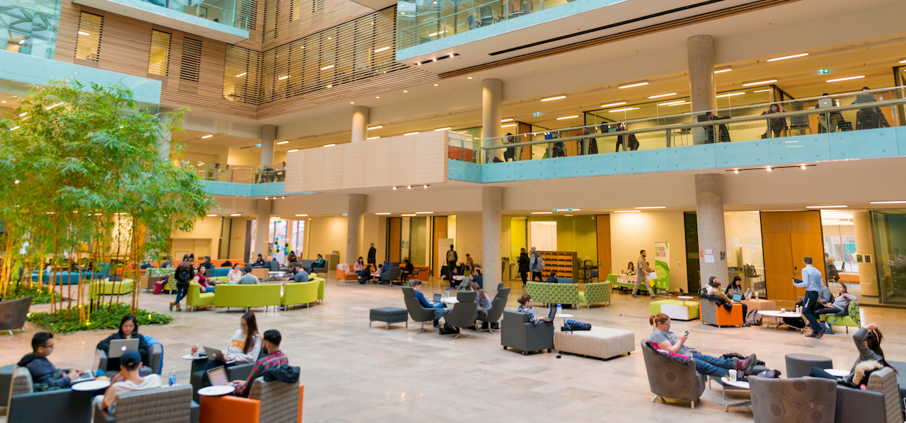 atrium in Lazaridis hall