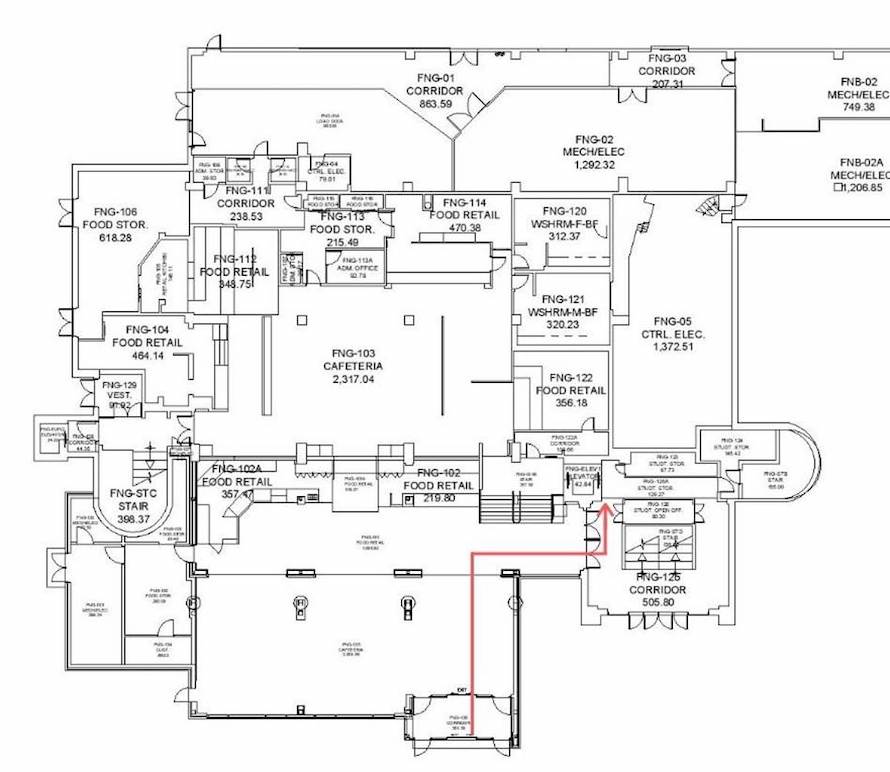 Fred Nichols Campus Centre map