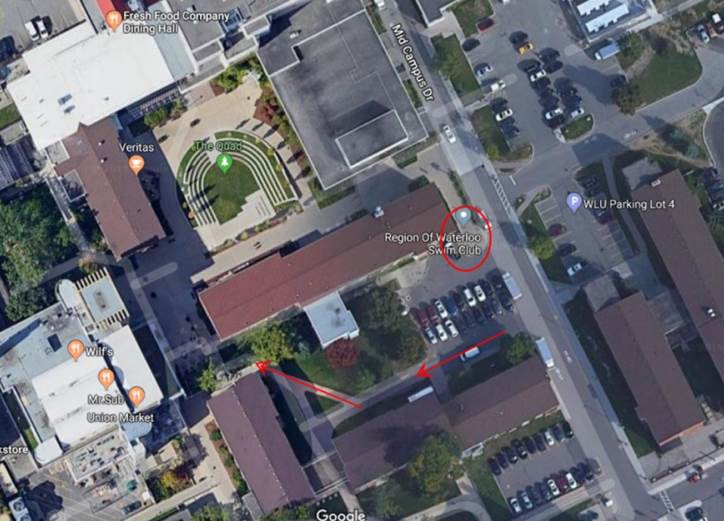 Waterloo campus sidewalk closure