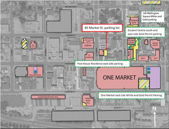 The map below summarizes the above information regarding parking closure and the alternate parking locations