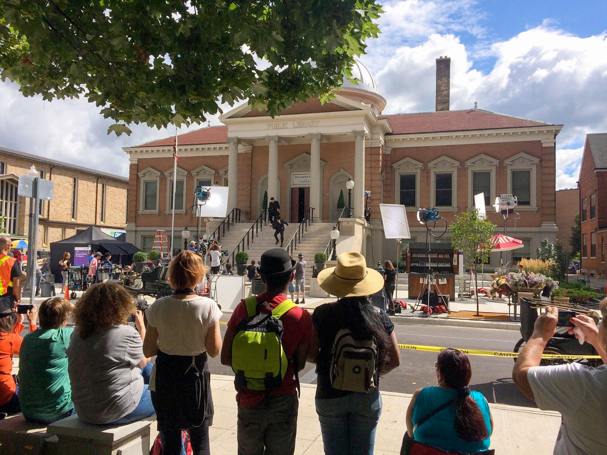 Fans watch the filming of Murdoch Mysteries