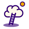 cloud and ladder icon
