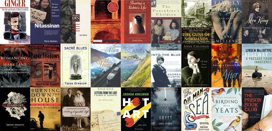 Edna Stabler Award for Creative Non-Fiction winner book covers