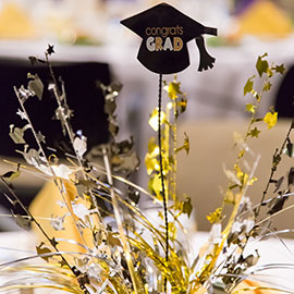 Graduation celebatory table centerpiece