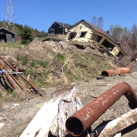 Wawa house collapsed after flooding