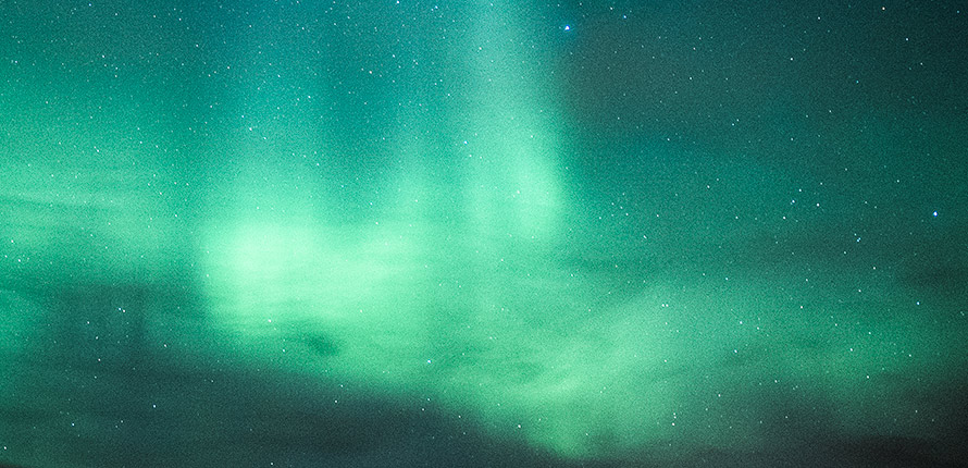The Norther Lights above Iceland.