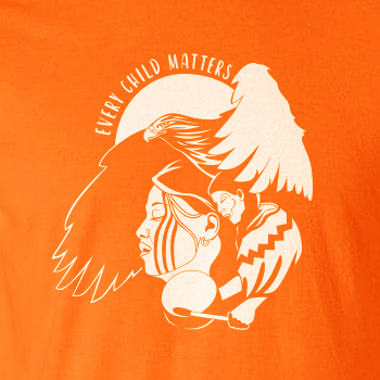 Orange Shirt Day t-shirt artwork.