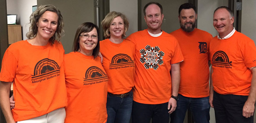 Group shot on Orange Shirt Day