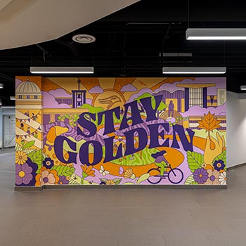 Welcome Centre mural captures what it means to “Stay Golden”