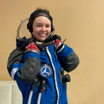 Laurier student, Kristin Cobbett, completes hands-on astronautics training.