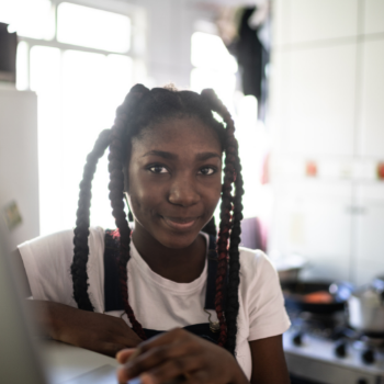 Girl at computer