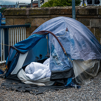 Tent at an encampment