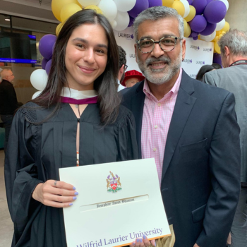 Bhamani family celebrates sixth graduate to cross Laurier convocation stage.