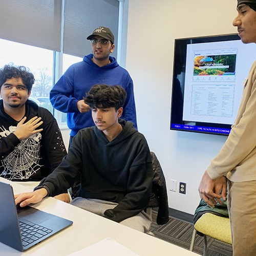 Laurier students make a presentation