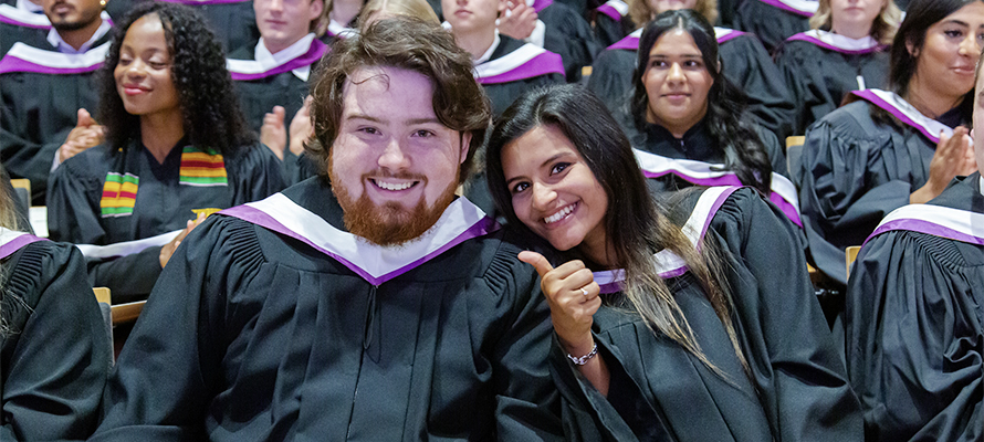 Students at Waterloo campus convocation 