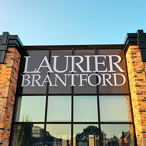 Laurier Brantford signage at RAC West building