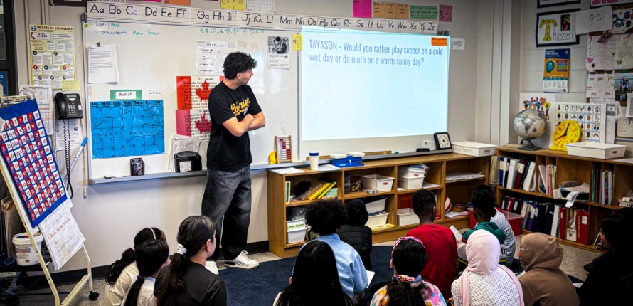 Almeida in the classroom